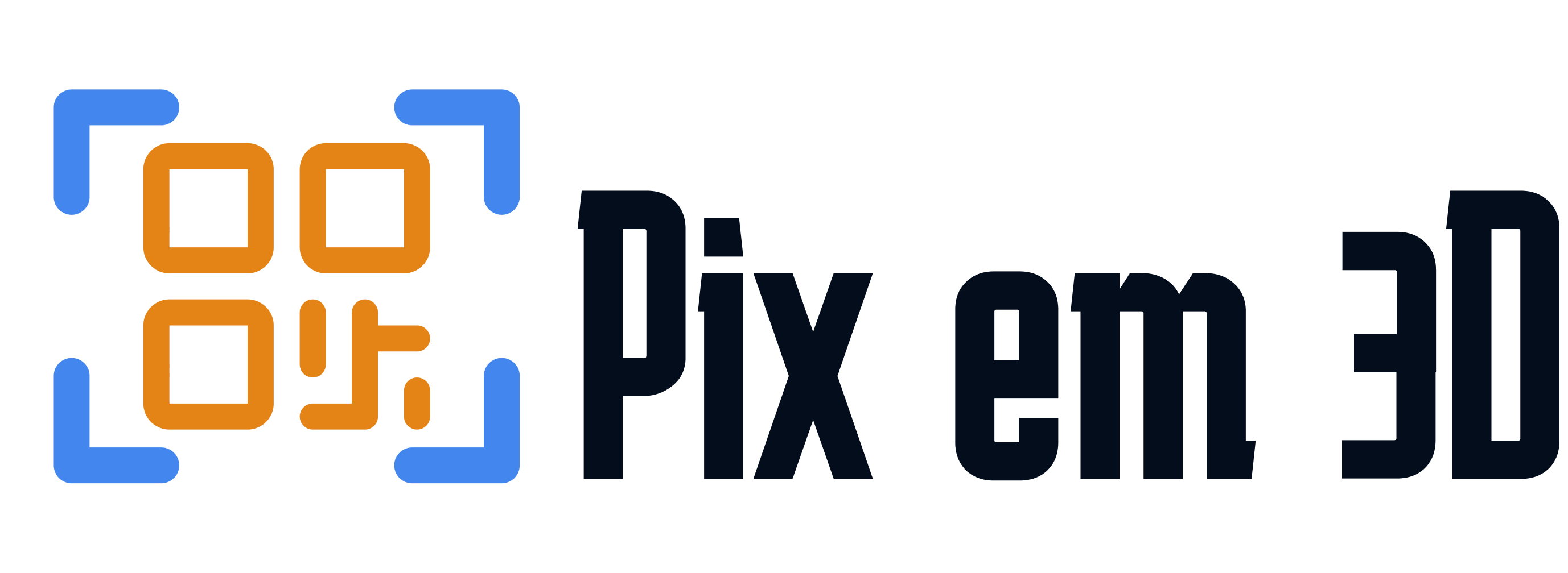 logo marca do cliente pix em 3D